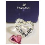 Swarovski vintage crystal double heart only for yo