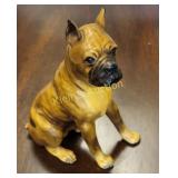 vtg mortens studio? brindle boxer figurine porcela
