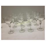 Euro Cristal wine glasses set of 12 w/orig box
