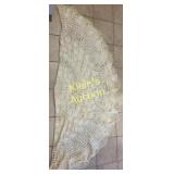 cotton hand made antique oval round tablecloth