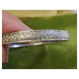 sterling bangle bracelet repousse