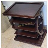 mahogany mid mod design side / end table gorgeous