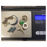sterling silver lot earrings, cross, pendant ,