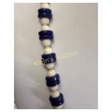 stunning lapis & morganite? necklace 24"