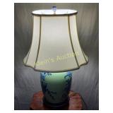 Celadon & Cobalt ginger Jar porcelain lamp