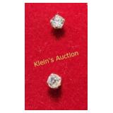 sterling silver, CZ stud earrings