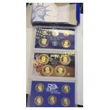 2008 us mint proof coin set gold dollars too!