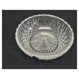 heavy crystal low fruit bowl by Stuart mint!