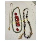costume jewelry lot gold filled necklace +++