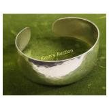 sterling hand hammered cuff bracelet by allan adle