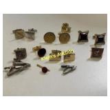 cufflinks & tie clips estate lot ! swank++