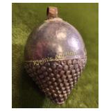 antique tribal old silver pendant gajre design
