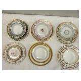 6 antique porcelain custard dishes /under  limoges