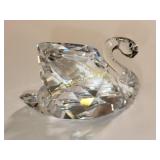 swarovski crystal figurine swan