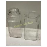 vtg apothecary or candy jars lot of 2