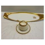 rosenthal Donatello mustard jar & celery tray