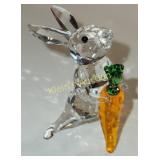 swarovski crystal rabbit w/carrot