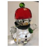 swarovski crystal silver christmas snowman