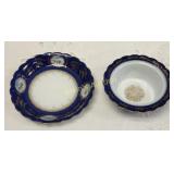 rare deep flow  blue custard dish and under Austra