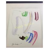 zita querido 1917-2003 pen signed art abstract