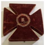 Military Medal case? maltose cross red eagle? vel