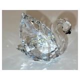 swarovski crystal swan figurine