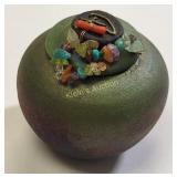 Jeremy Diller miniature raku art pottery spirit jr