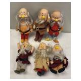 Disney lot of 6 snow white seven dwarfs dolls