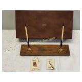 Cross desk pen set 10Kgf w/walnut base