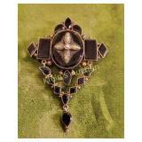 antique 14K Victorian French brooch