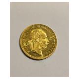 1915 Austria gold 1 ducat gold coin AU-BU