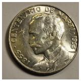 1953 Cuban silver peso AU-BU! gorgeous