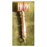 14K yellow gold gavel charm judge auctioneer