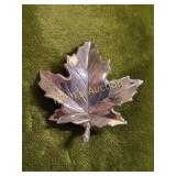 birks? sterling silver maple leaf brooch