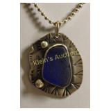 rare huntress by sea cobalt sea glass & sterling