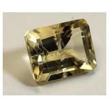 citrine emerald cut scapolite 4 carat  gemstone