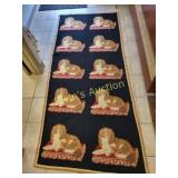 Stark Needlepoint w/10King Charles spaniels Rug