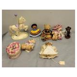 vtg 1986 carousel horse, teddy bears karens vinta+