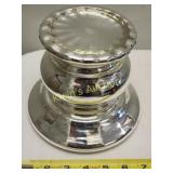 hand blown mercury glass candle stand dept 56