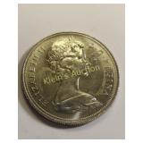 1969 Canada voyager dollar coin AU+