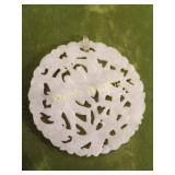 vtg nephrite jade carved pendant 2'
