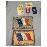 antique silk & cotton labels & France too masons,