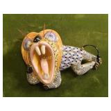 cynthia chuang porcelain brooch roaring lion