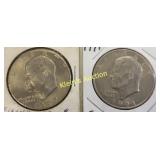 $1  eisenhower coins us coin nice lot of 2