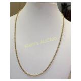 14K yellow gold 18' loop link necklace gorgeous