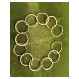 14K yellow gold circle link bracelet