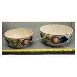 antique villeroy & boch stick spatterware bowls va
