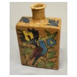 antique Persian qajar pottery tea flask