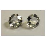 4 carats of moissanite 2 carats each round brillit