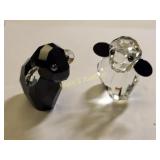 swarovski pioneers ebony & white sheep set